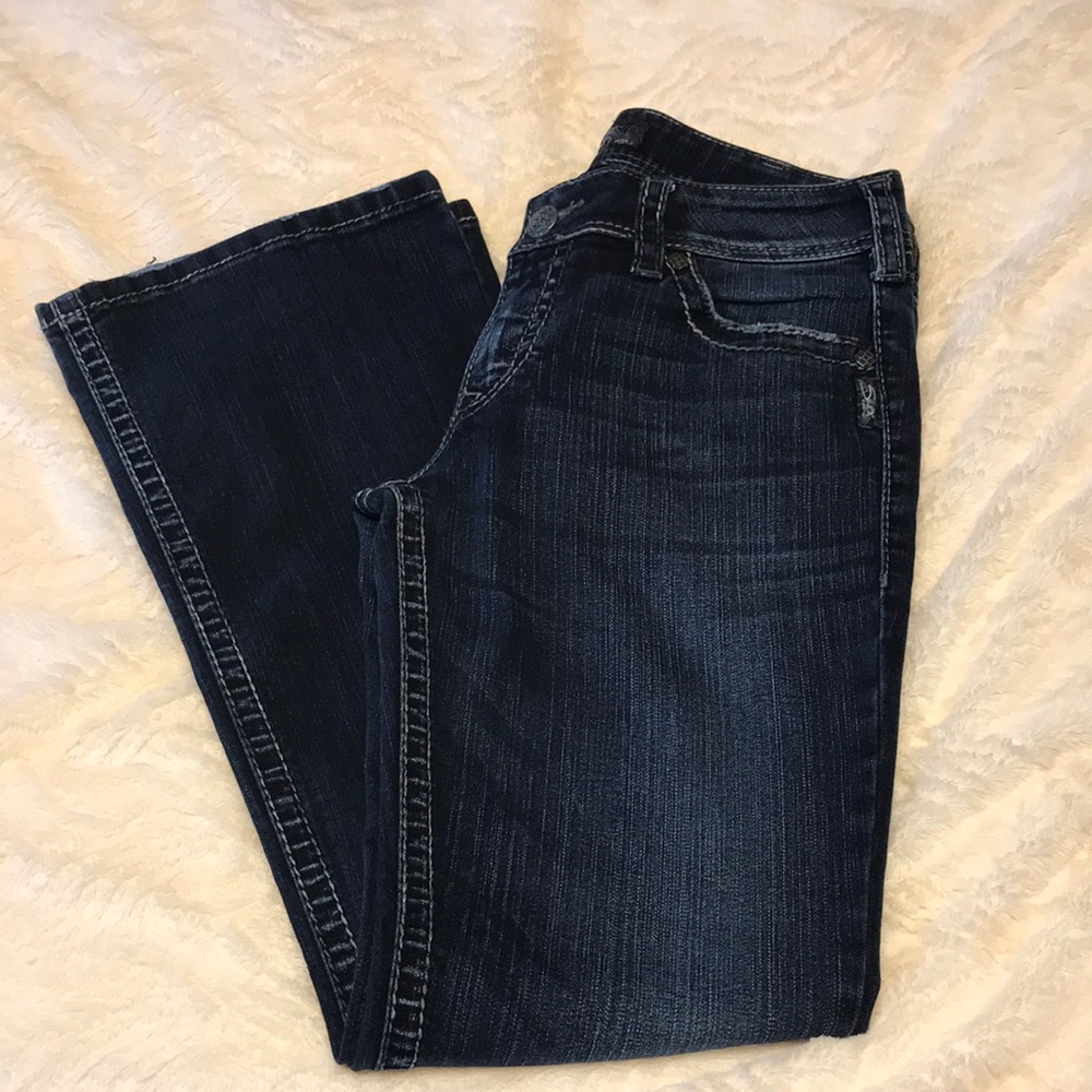 Silver boot cut jeans